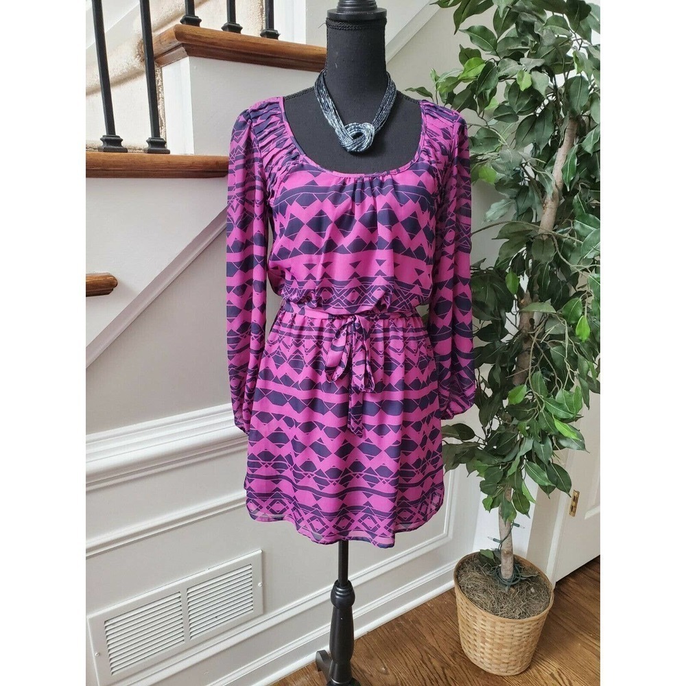 Speechless Women's Pink/Blue Knee lenght Dress S